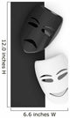Tragicomic Theater Masks. Sad and Smile masks Wall Decal