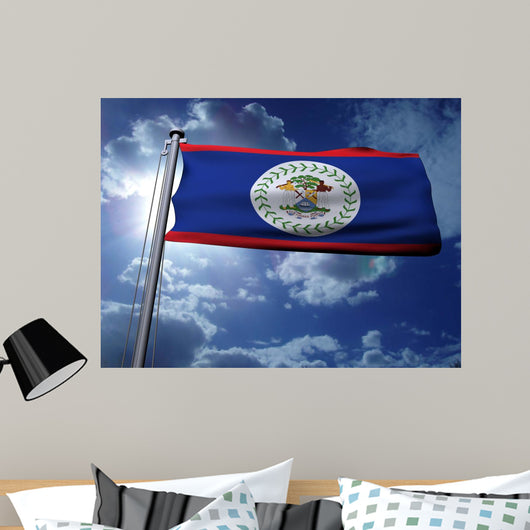 Belize Flag Wall Decal