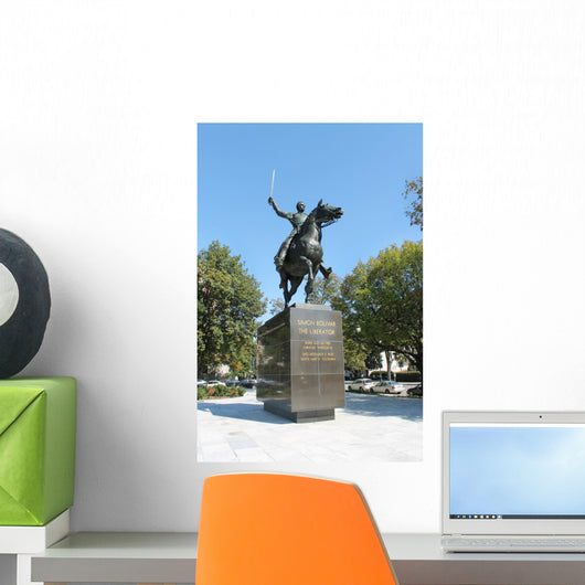 Statue Simon Bolivar Washington Wall Decal