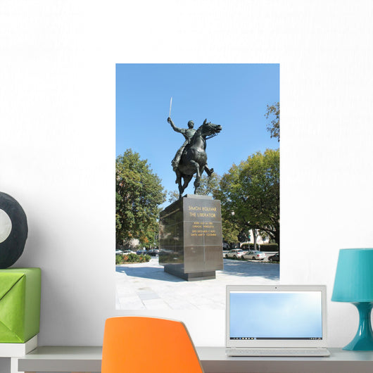 Statue Simon Bolivar Washington Wall Decal