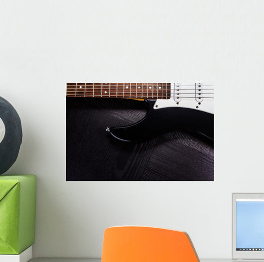 electric guitar on black background Wall Decal