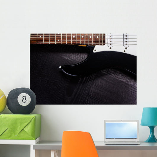 electric guitar on black background Wall Decal