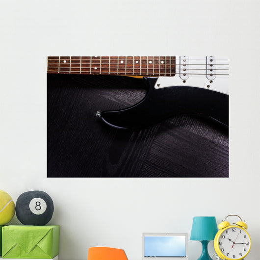 electric guitar on black background Wall Decal
