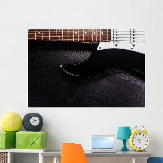 electric guitar on black background Wall Decal