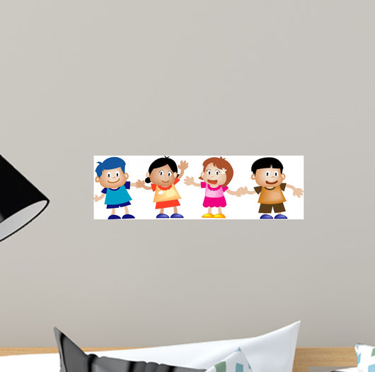Happy Kids Playing Together Wall Decal