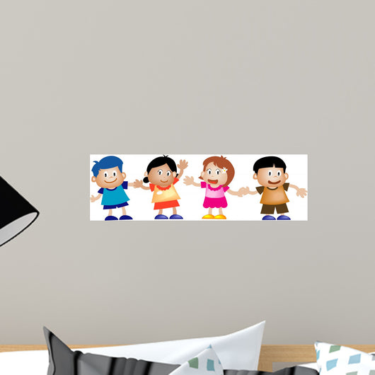 Happy Kids Playing Together Wall Decal