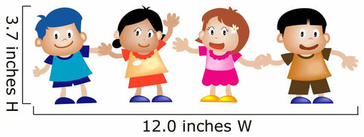 Happy Kids Playing Together Wall Decal
