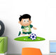 kid playing soccer Wall Decal