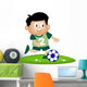 kid playing soccer Wall Decal