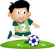kid playing soccer Wall Decal
