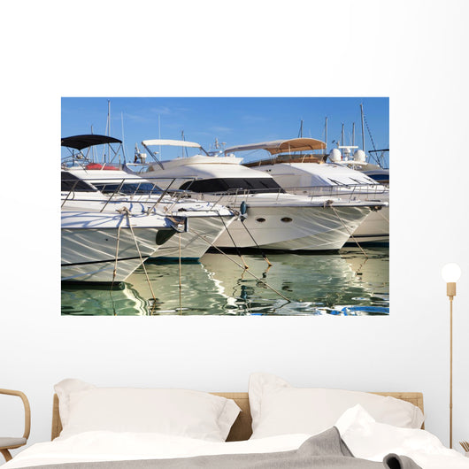 Moored Yachts Wall Decal
