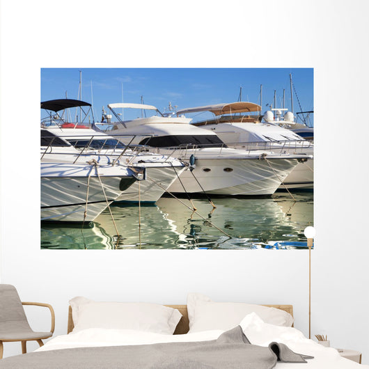 Moored Yachts Wall Decal