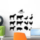 Vector Farm Animals Silhouettes Wall Stickers