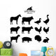 Vector Farm Animals Silhouettes Wall Stickers