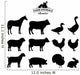 Vector Farm Animals Silhouettes Wall Stickers