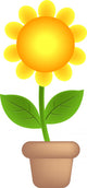 Sunflower Pot Wall Decal