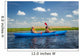 Couple kayaking on river Wall Decal
