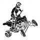 ATV moto rider Wall Decal