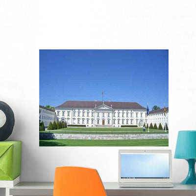 Schloss Bellevue Wall Decal shown on a wall