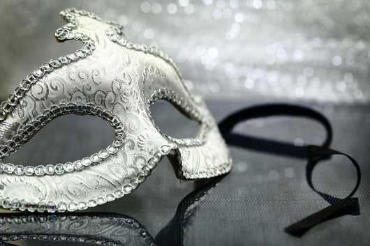 Vintage carnival mask in front of glittering background Wall Decal