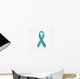 Teal awareness ribbon Wall Decal