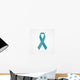 Teal awareness ribbon Wall Decal