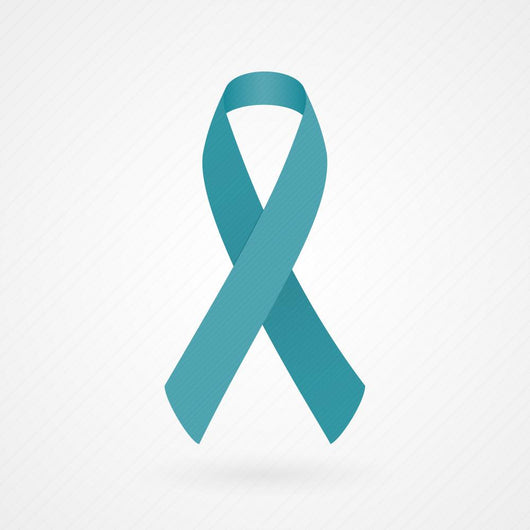 Teal awareness ribbon Wall Decal