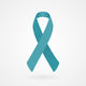Teal awareness ribbon Wall Decal