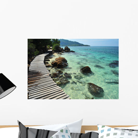 Summer Beach on the Island Wall Decal