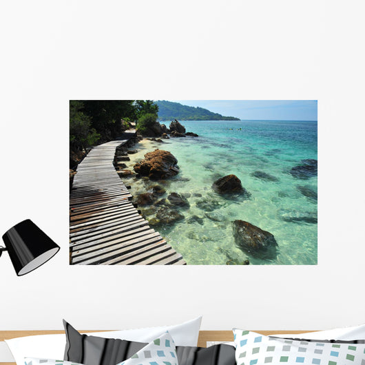 Summer Beach on the Island Wall Decal