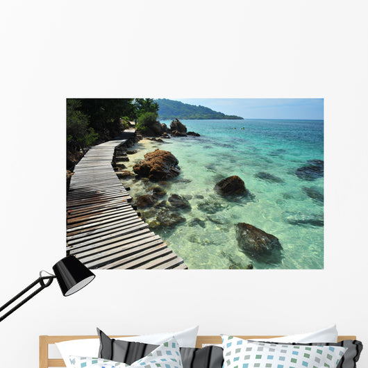 Summer Beach on the Island Wall Decal