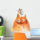 Cat with Mouse Wall Decal