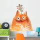 Cat with Mouse Wall Decal