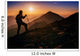 tourist in the mountains at sunset Wall Decal