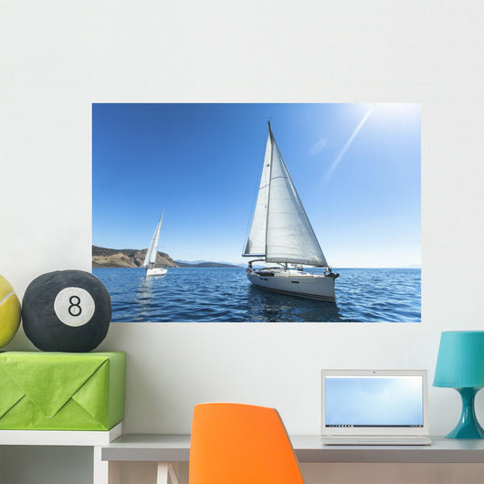 Sailing Luxury Yachts Boats Wall Decal