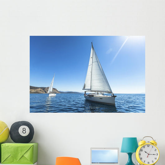 Sailing Luxury Yachts Boats Wall Decal