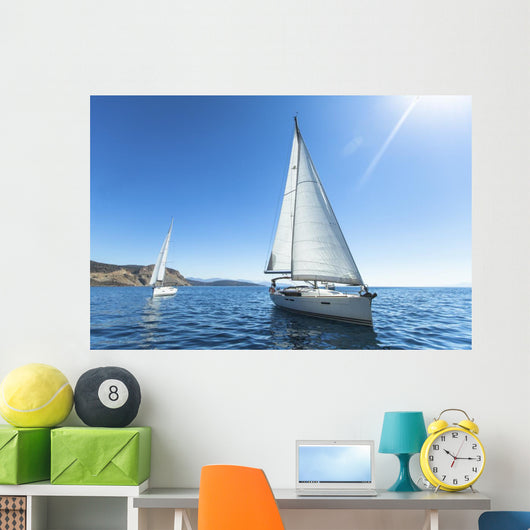 Sailing Luxury Yachts Boats Wall Decal