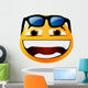 Funky smiley face icon wearing sunglasses Wall Decal