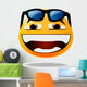 Funky smiley face icon wearing sunglasses Wall Decal
