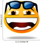 Funky smiley face icon wearing sunglasses Wall Decal