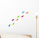 impronte piedi, arte, colori, creativit&atilde; ,fantasia Wall Decal