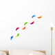 impronte piedi, arte, colori, creativit&atilde; ,fantasia Wall Decal