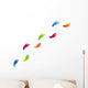 impronte piedi, arte, colori, creativit&atilde; ,fantasia Wall Decal