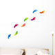 impronte piedi, arte, colori, creativit&atilde; ,fantasia Wall Decal