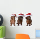 christmas wieners dog Wall Decal