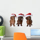 christmas wieners dog Wall Decal