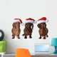 christmas wieners dog Wall Decal