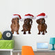 christmas wieners dog Wall Decal