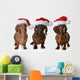 christmas wieners dog Wall Decal