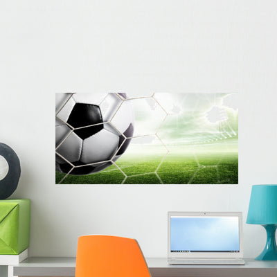 Stadium Goal Wall Decal 3 shown on a wall